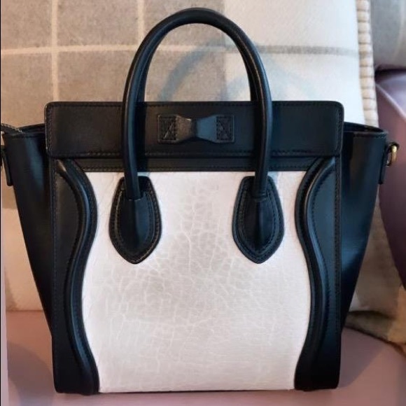 Celine Bi-Colour Nano Luggage Tote - Picture 2 of 9